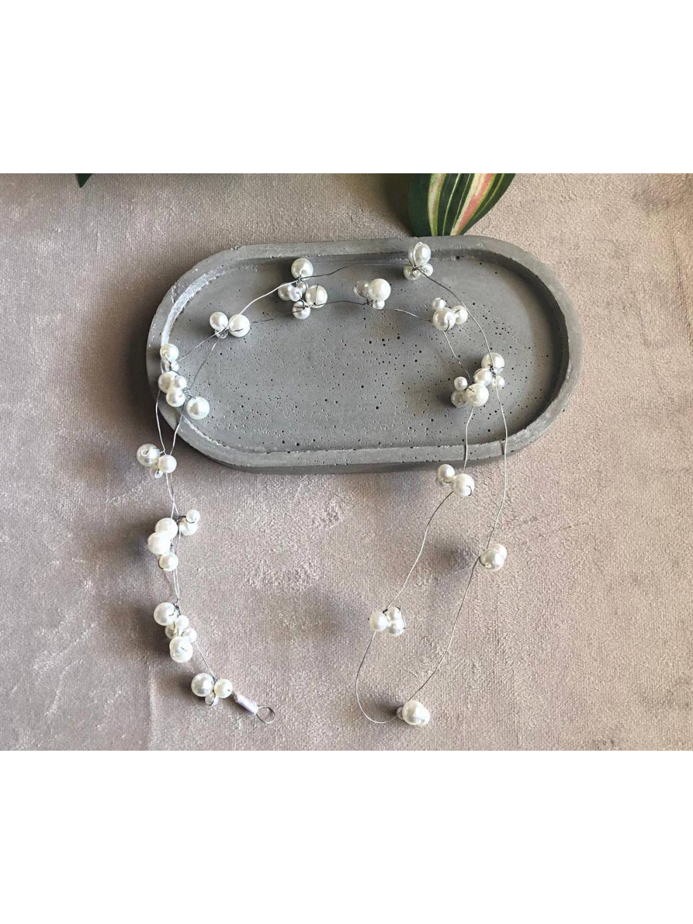 Arranjo de Cabelo para Noivas Fio Longo de Pérolas Grinalda Penteado