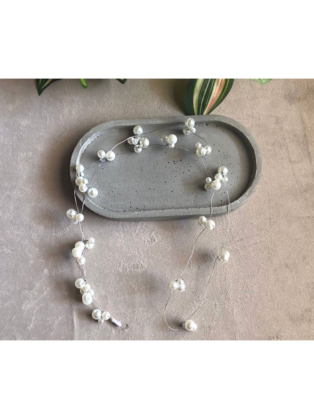 Arranjo de Cabelo para Noivas Fio Longo de Pérolas Grinalda Penteado
