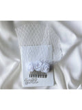 Grinalda Voillet Voalete Flores Camélia Organza Noivas Penteado Casamento