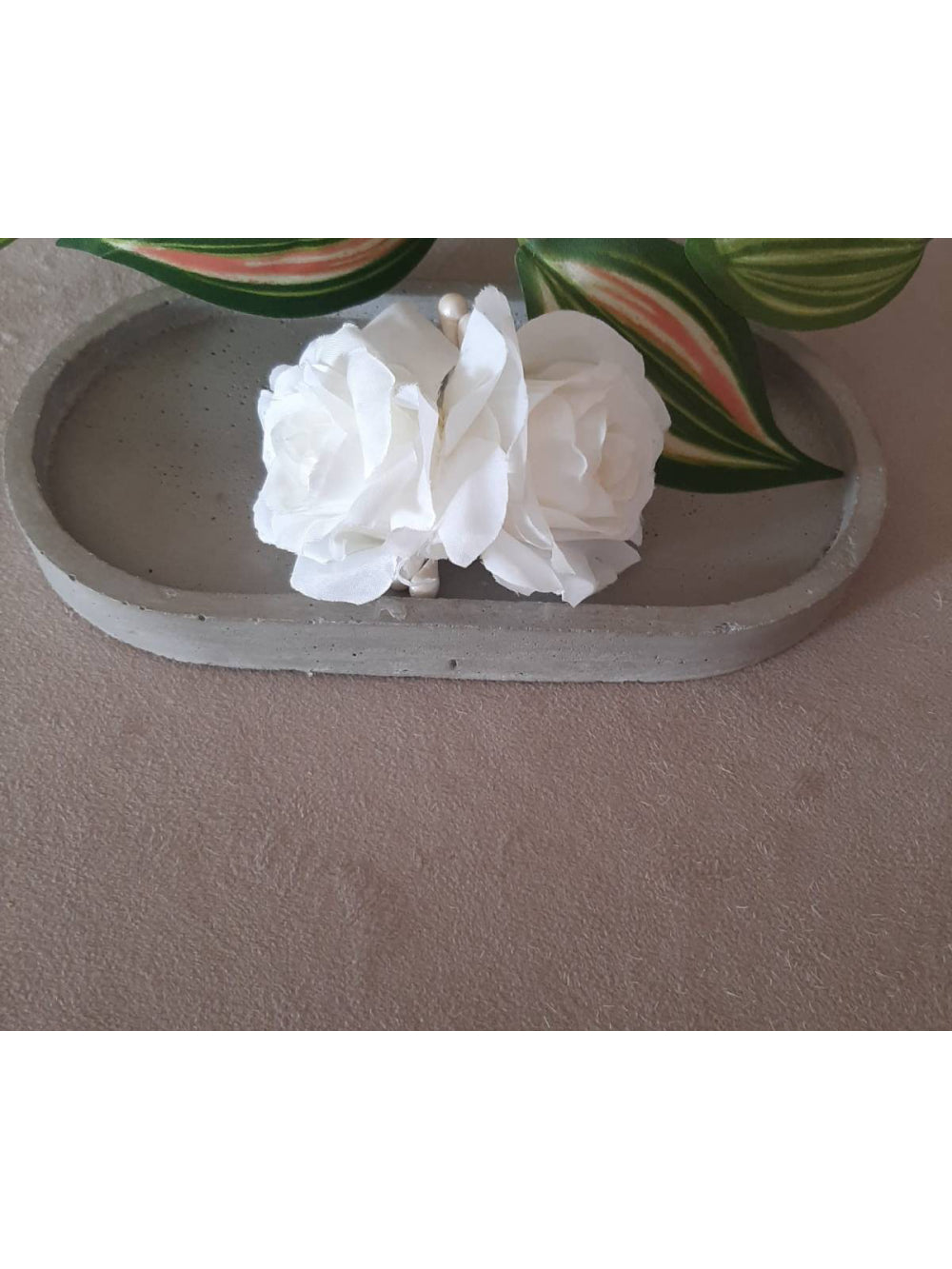 Flor de Cabelo Rosas Duplas para Noivas Casamento Gestantes Ensaios Fotográficos