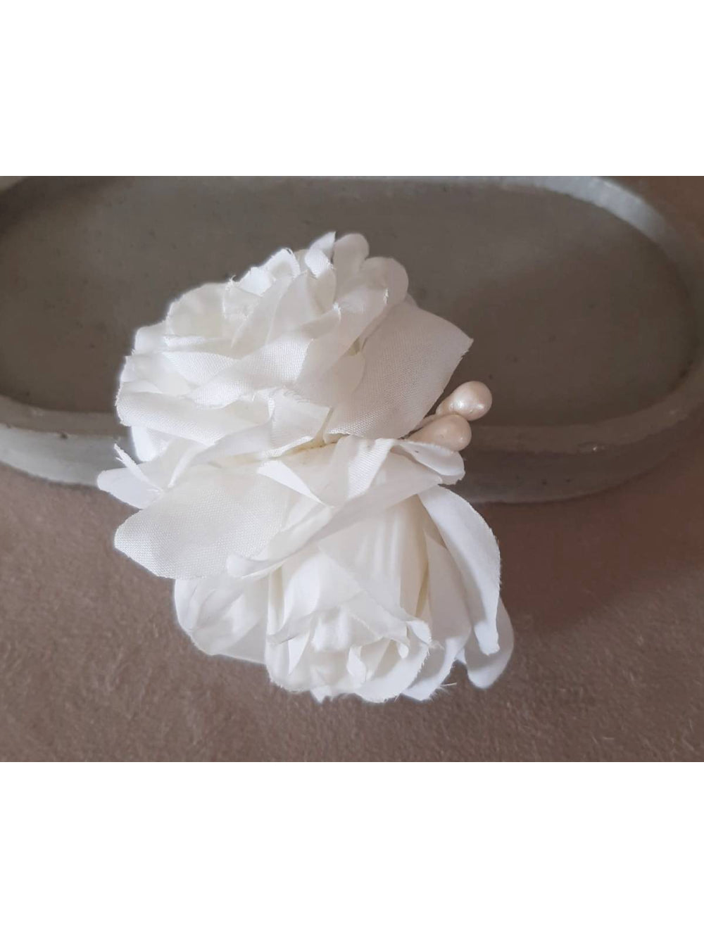 Flor de Cabelo Rosas Duplas para Noivas Casamento Gestantes Ensaios Fotográficos