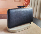 Bolsa Clutch Retangular Corino Texturizado Preto