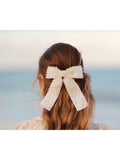 Laço de Pérolas Bordado Delicado Penteado Elegante Chic