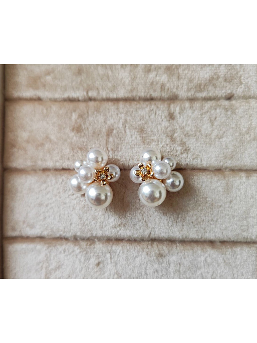 Brinco Nuvem de Pérolas Bijuteria Delicada Festa Noiva