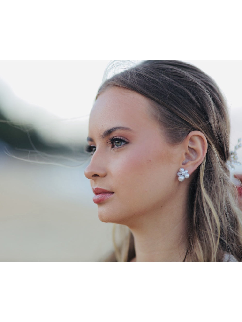 Brinco Nuvem de Pérolas Bijuteria Delicada Festa Noiva