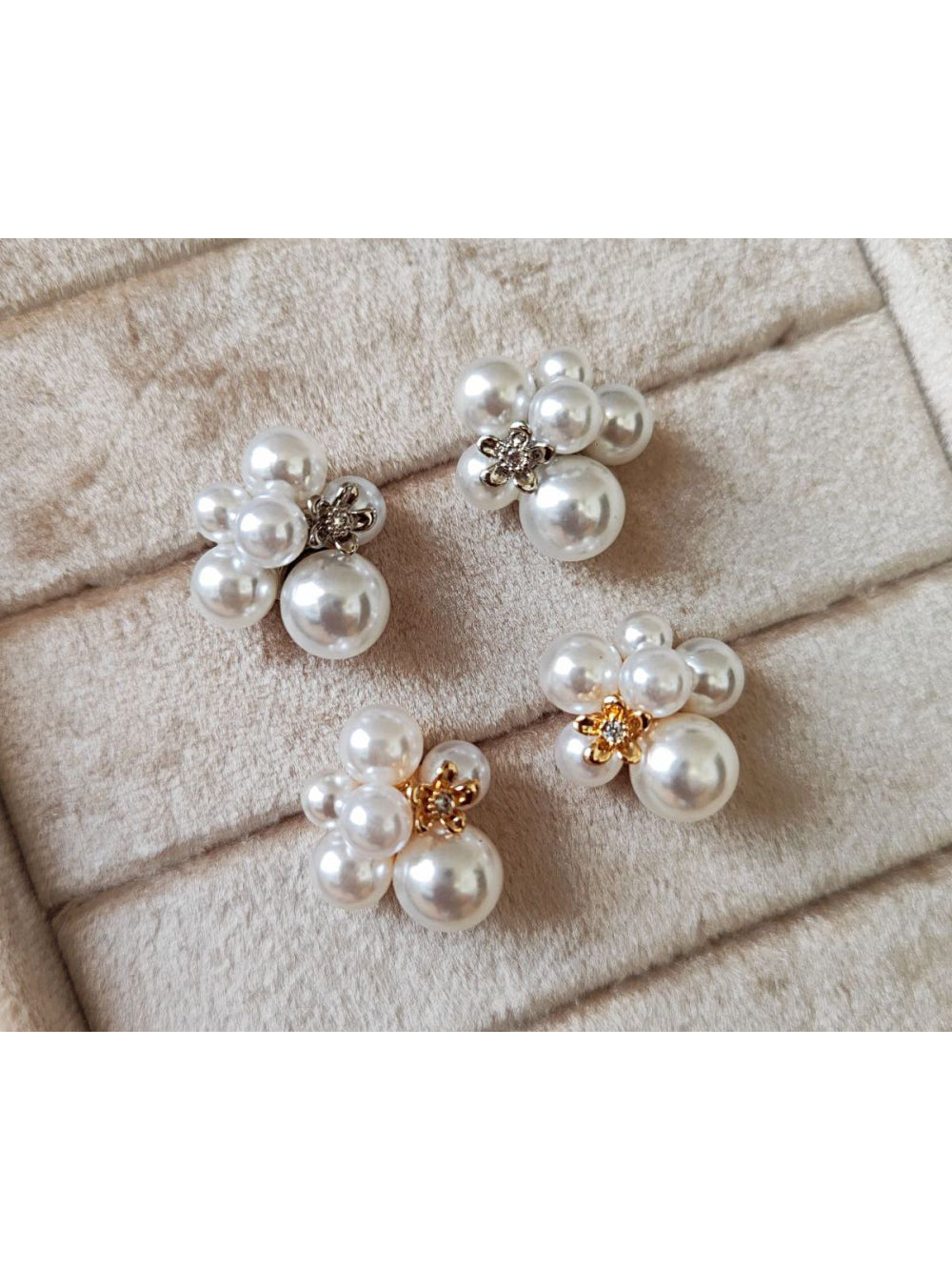 Brinco Nuvem de Pérolas Bijuteria Delicada Festa Noiva