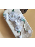 Enfeite Cacho de Flores de Organza Penteado Infantil Daminha