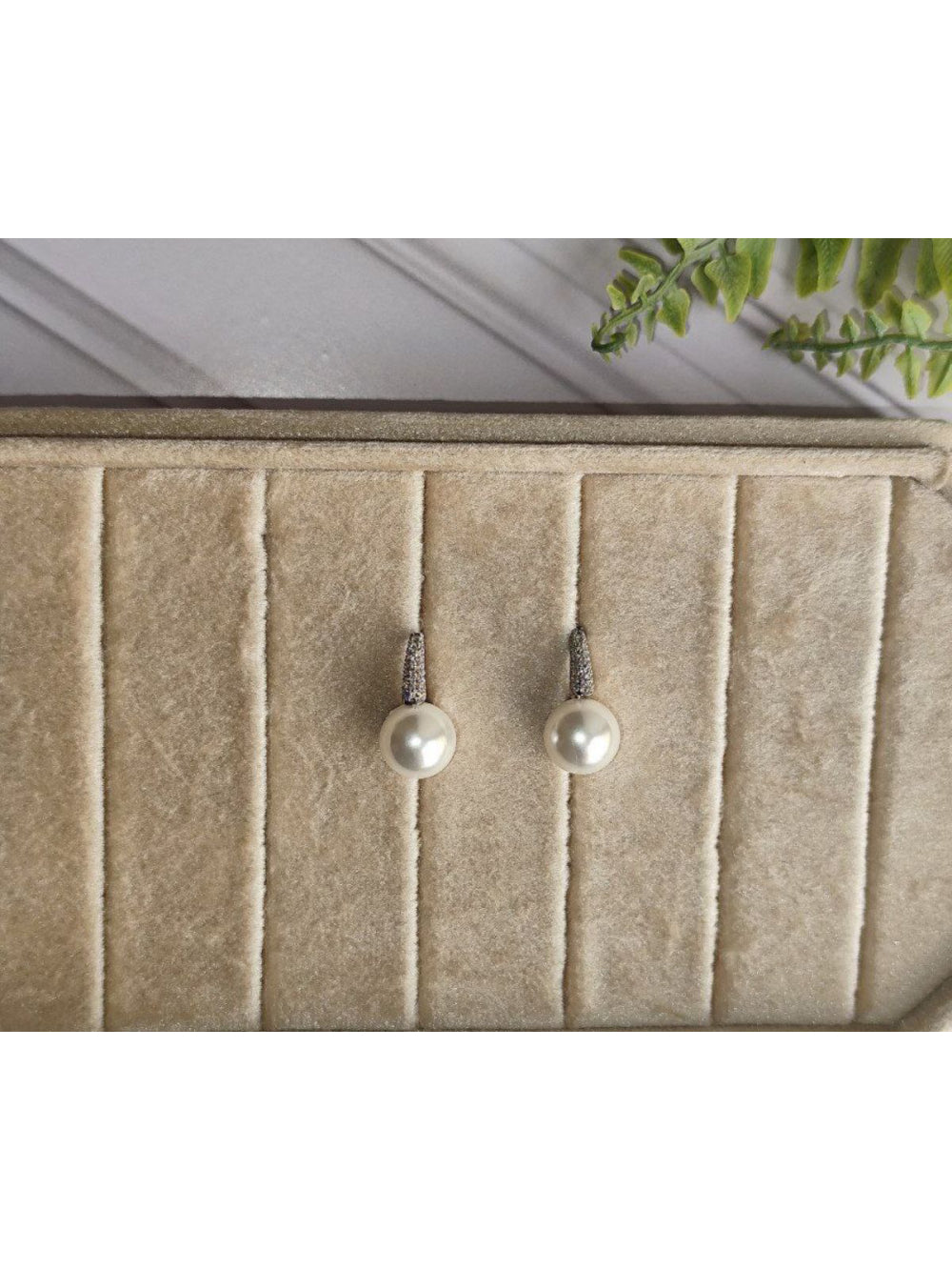 Brinco Mini Argola Pérola Cravejada Zircônia Noiva