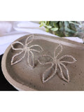 Brinco Flor De Strass Brilho Festa Maximalista