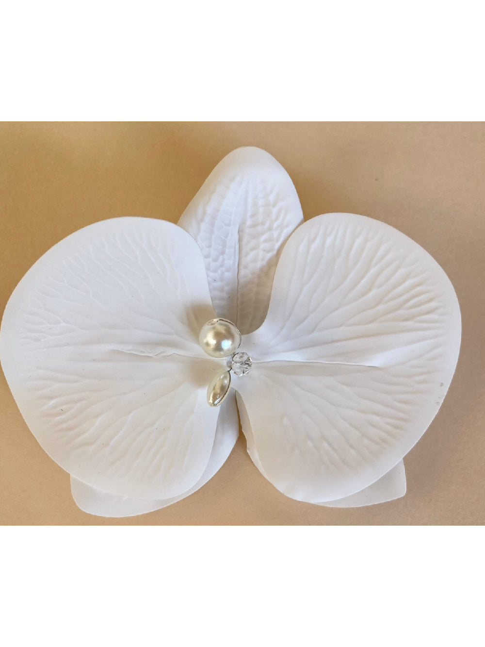 Orquídea Branca Luxo Arranjo Grinalda Flor de Cabelo Noiva