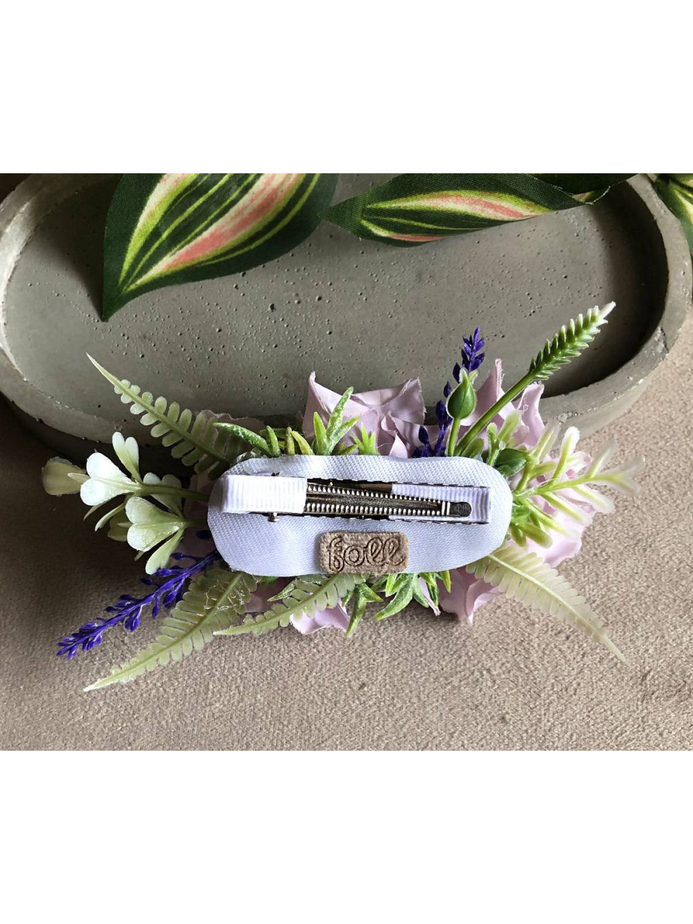 Arranjo Flores de Cabelo Grinalda Lavanda Daminhas Noivas