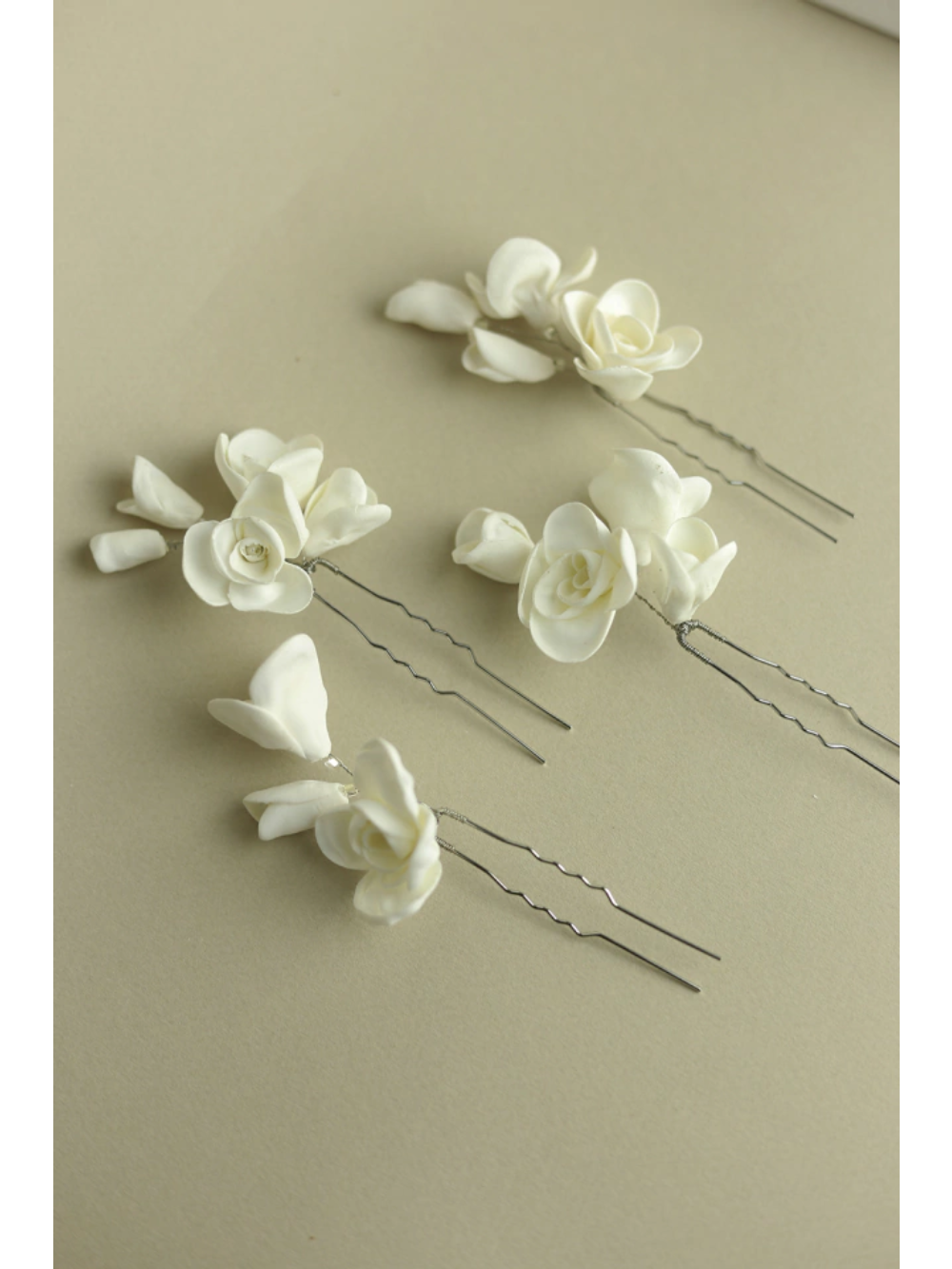 Grampos de Noiva Florais Lille Tan Tan Noivas