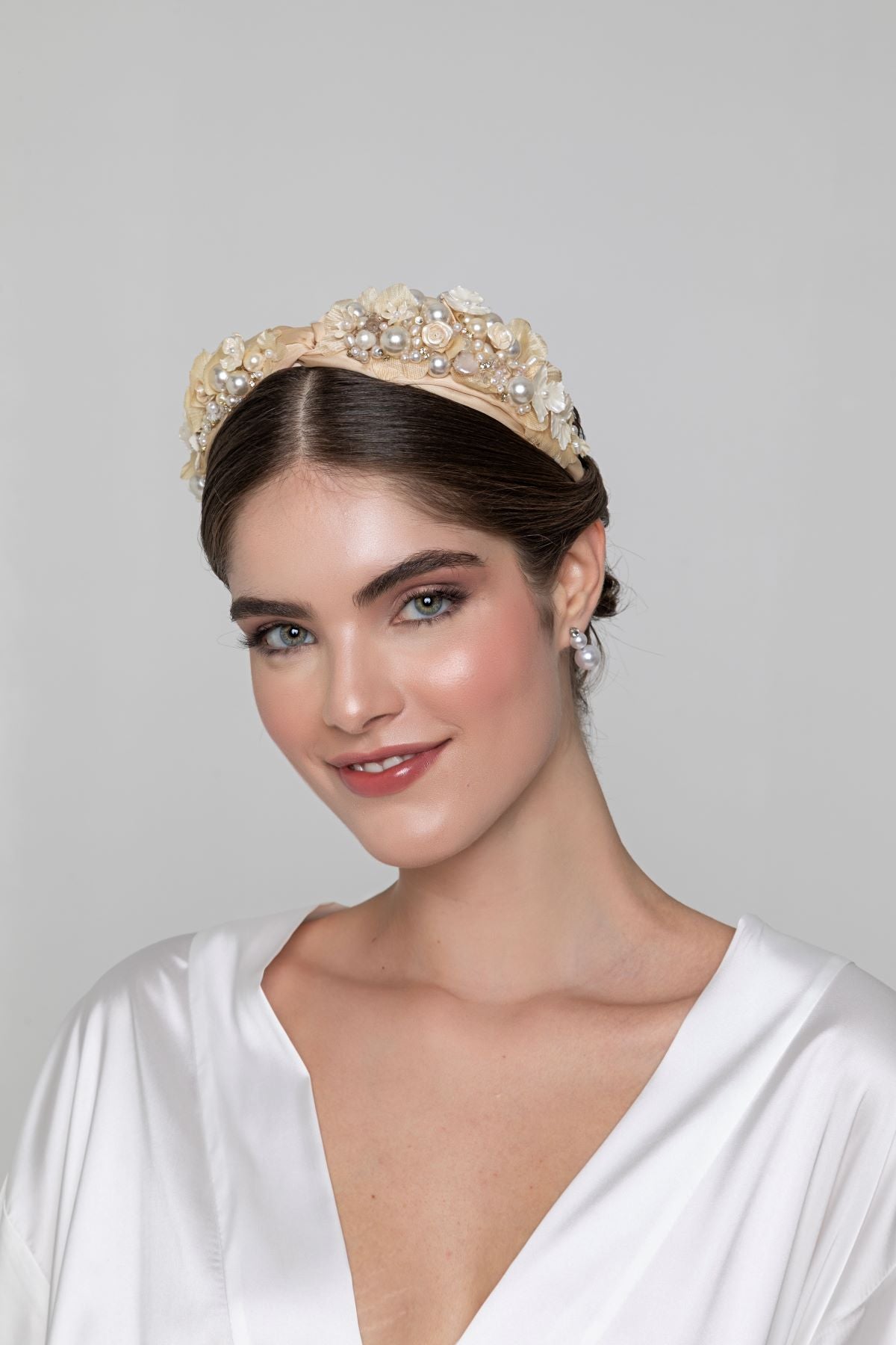 Arco turbante para Noiva Cetim Fulanas de Tal