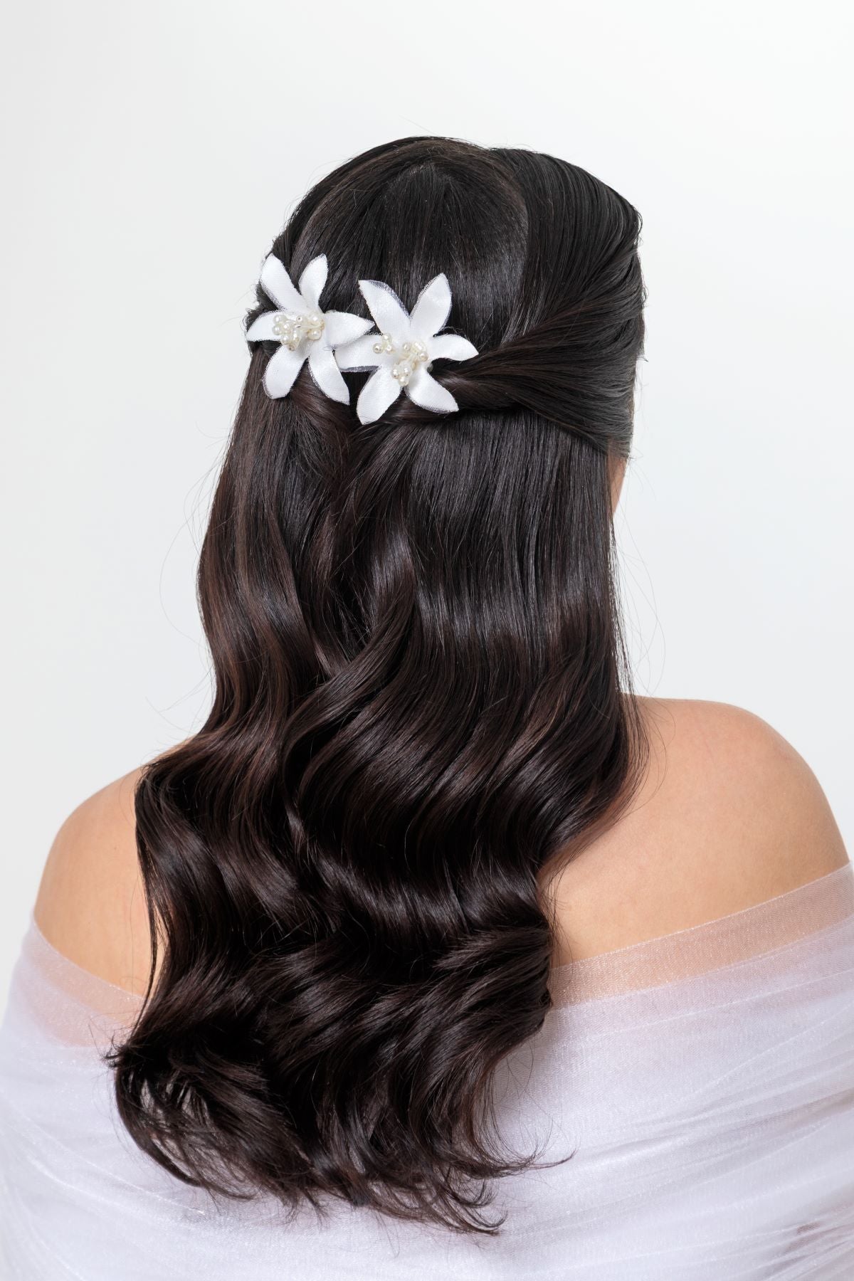 Par de Grampos Noiva Mini Lírios Fulanas de Tal