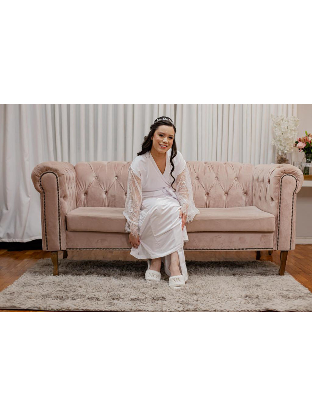 Pantufa Noiva Pelúcia Celebration Shoes