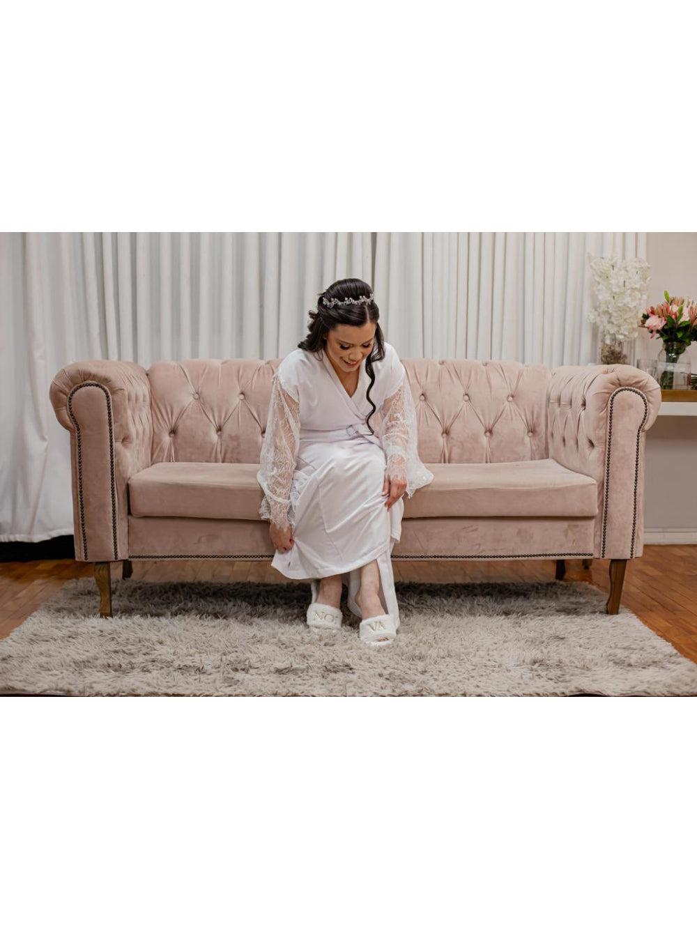 Pantufa Noiva Pelúcia Celebration Shoes