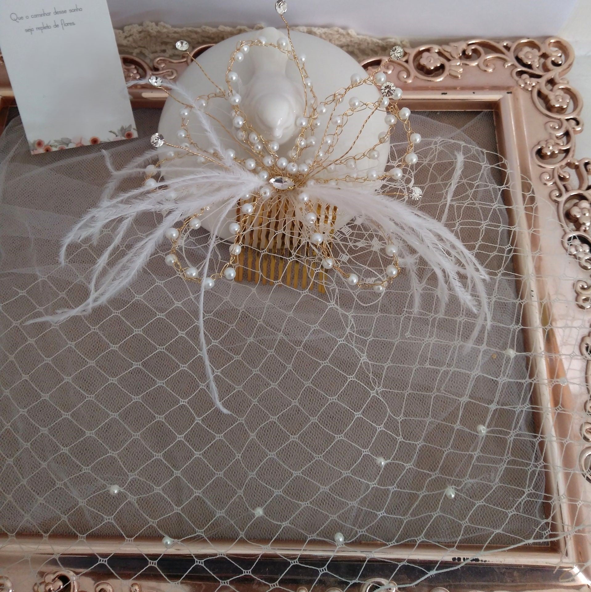 Voilette de Noiva Plumas Minelli Atelier