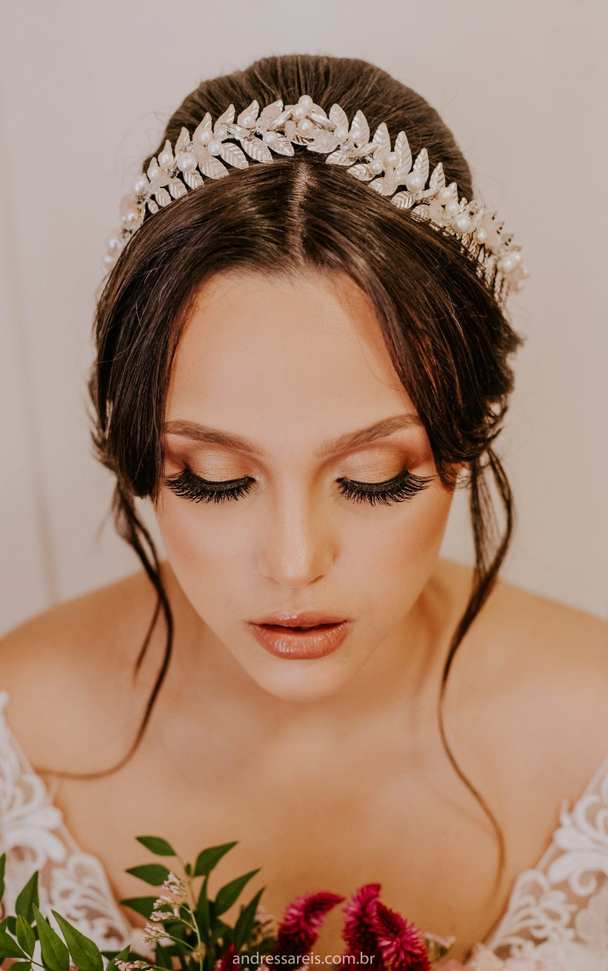 Tiara de noiva Jade Minelli Atelier