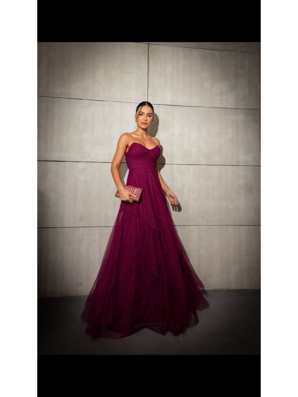 Vestido de Festa Tule e Glitter Galla Dress