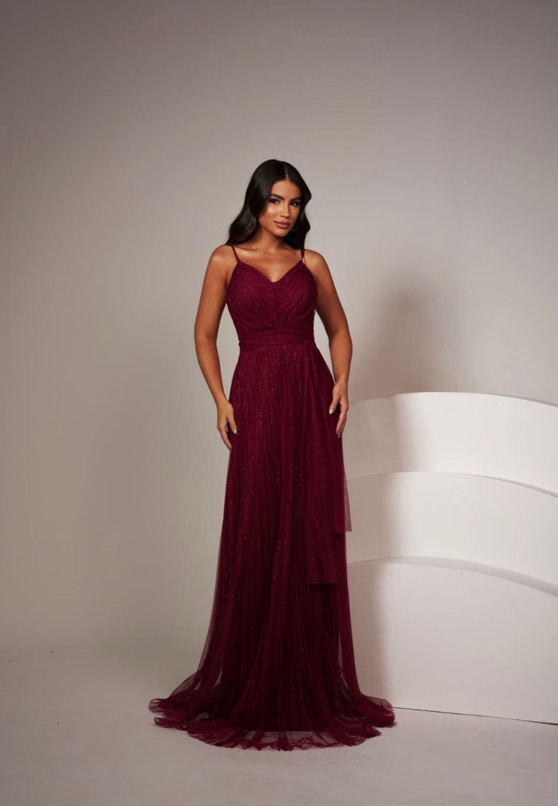 Vestido de Festa Tule e Glitter Galla Dress