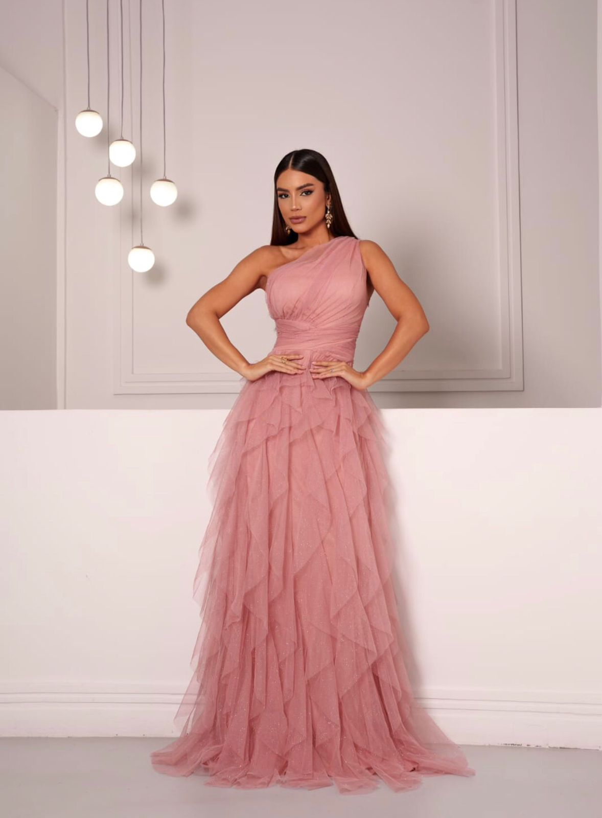 Vestido de Festa Tule e Glitter Galla Dress