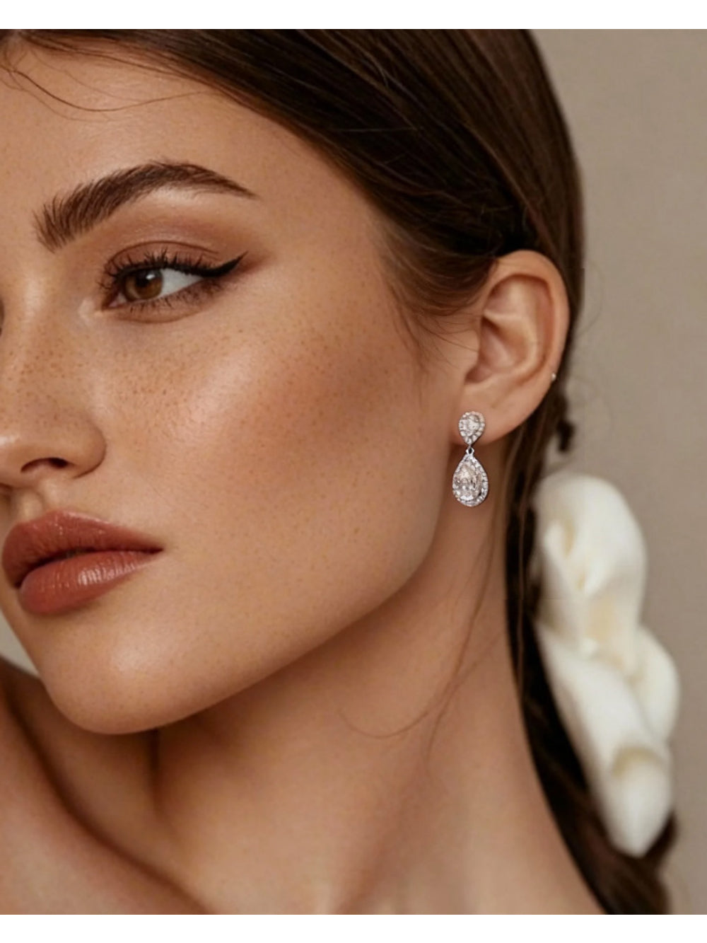 Brinco de Noiva e Festa Gota de Zircônia Delicado Bride Boutique