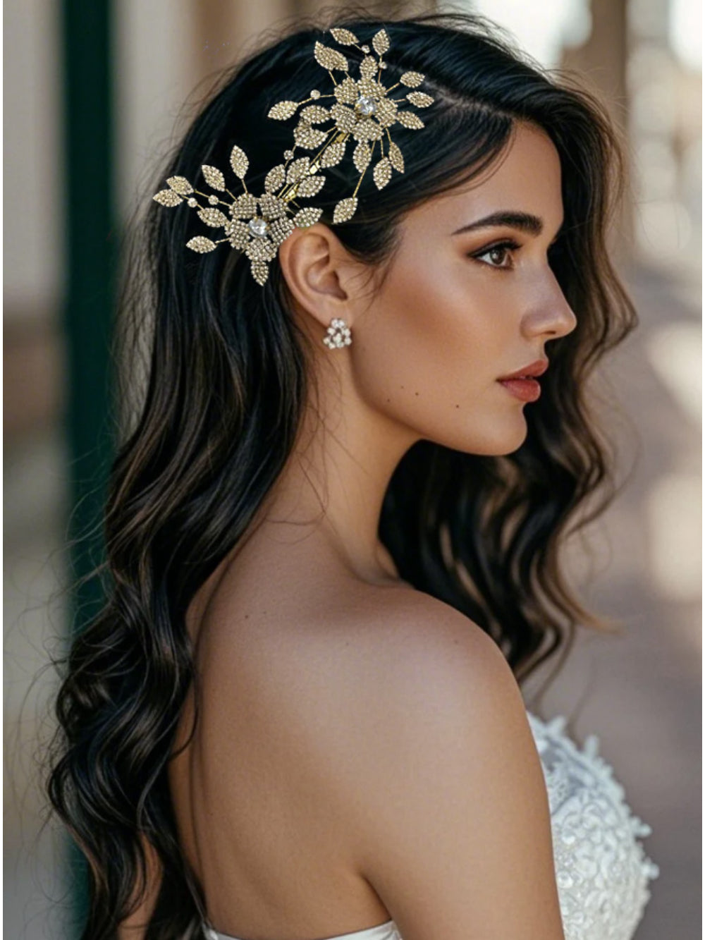 Pente de Noiva Victoria Banho em Rodio Bride Boutique