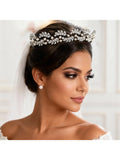 Tiara de Noiva Zircônia e Perola Sophie Bride Boutique