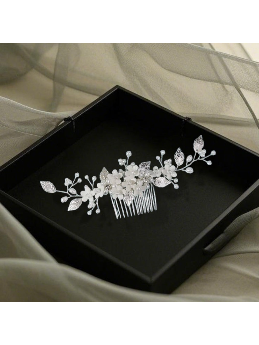 Pente de Noiva Floral Eva Bride Boutique