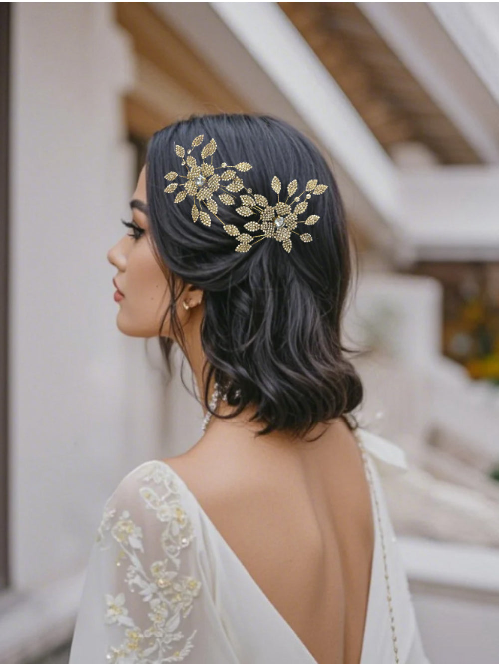 Pente de Noiva Victoria Banho em Rodio Bride Boutique
