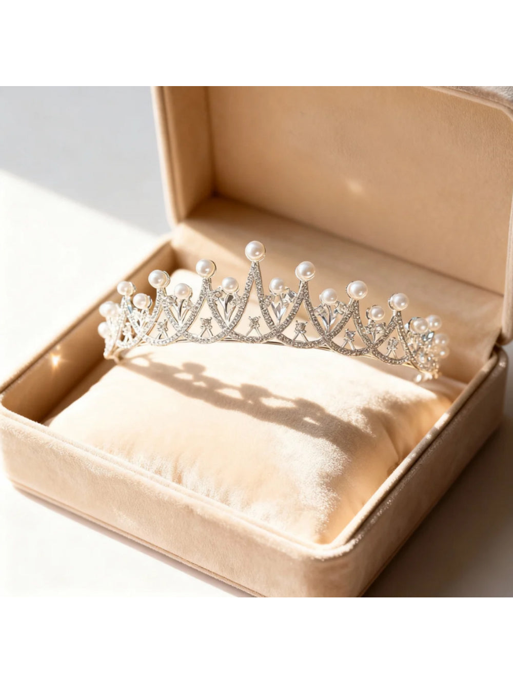 Coroa de Noiva Tiara Perola Alicia Bride Boutique