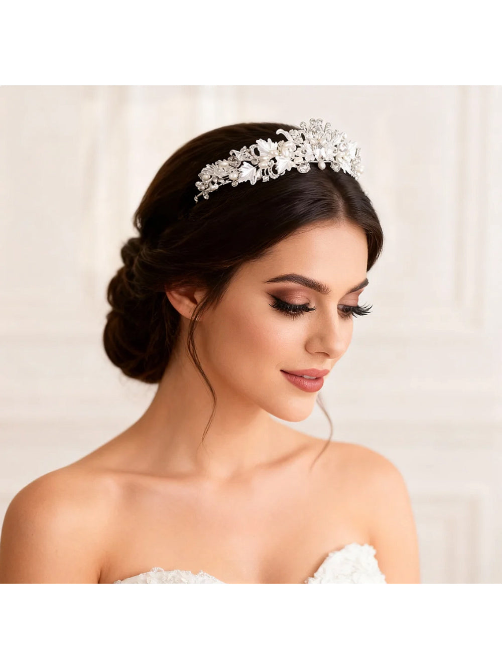Coroa de Noiva Tiara Floral Isabella Bride Boutique