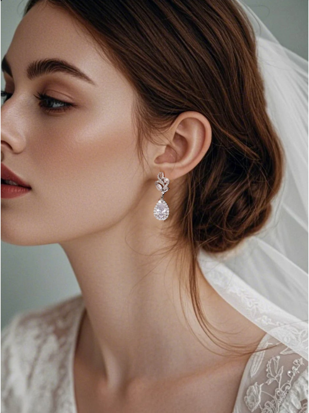 Brinco de Noiva e Festa Gota de Zircônia Lana Bride Boutique
