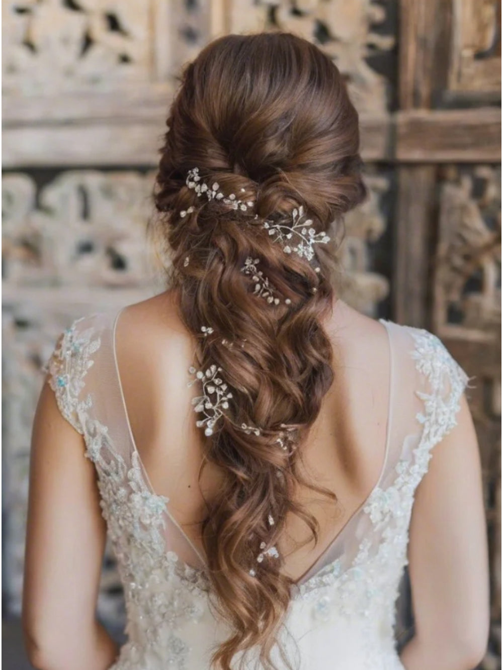 Grinalda de Noiva Longa Alora Bride Boutique