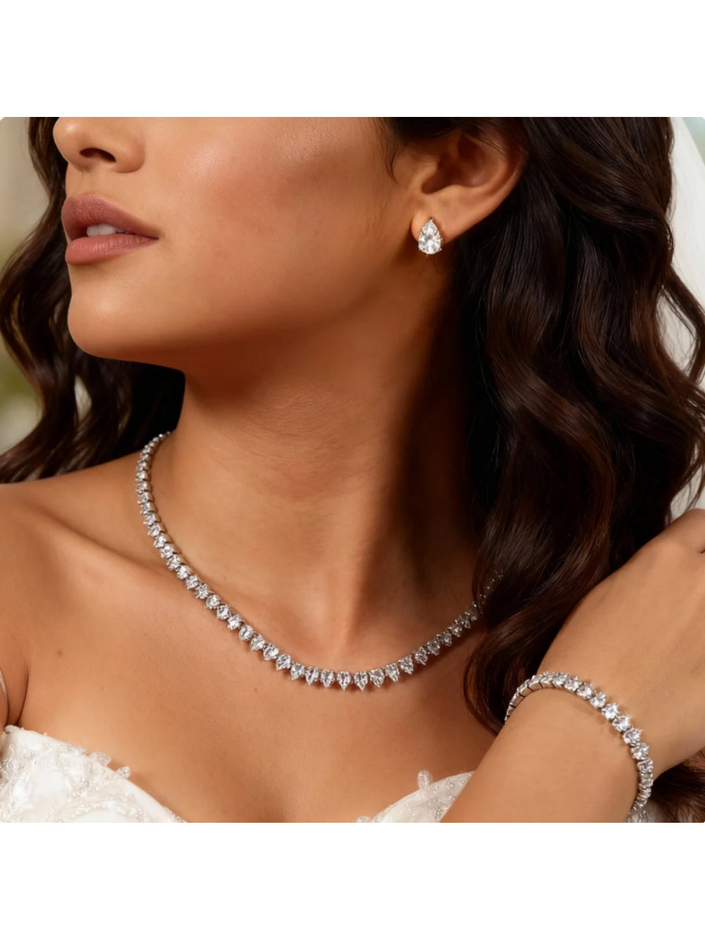 Conjunto de Joias Riviera Colar, Brincos e Pulseira Livia Bride Boutique