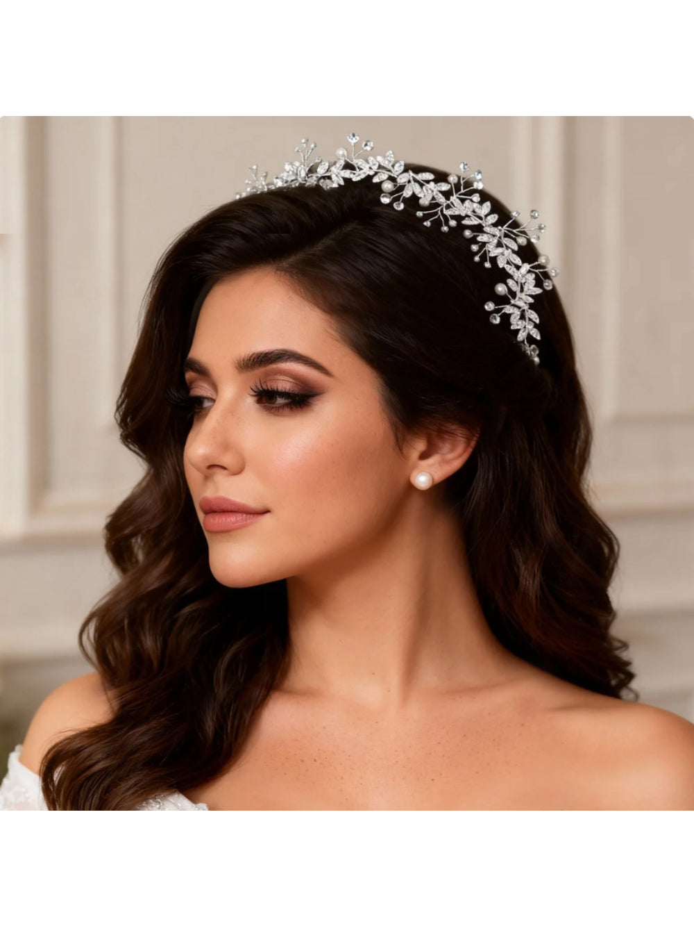 Grinalda de Noiva Arranjo Monique Bride Boutique