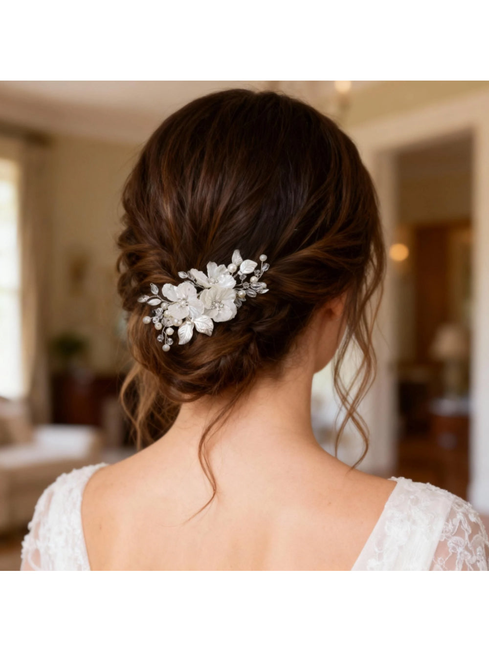 Grinalda de Noiva Arranjo Lavínia Bride Boutique