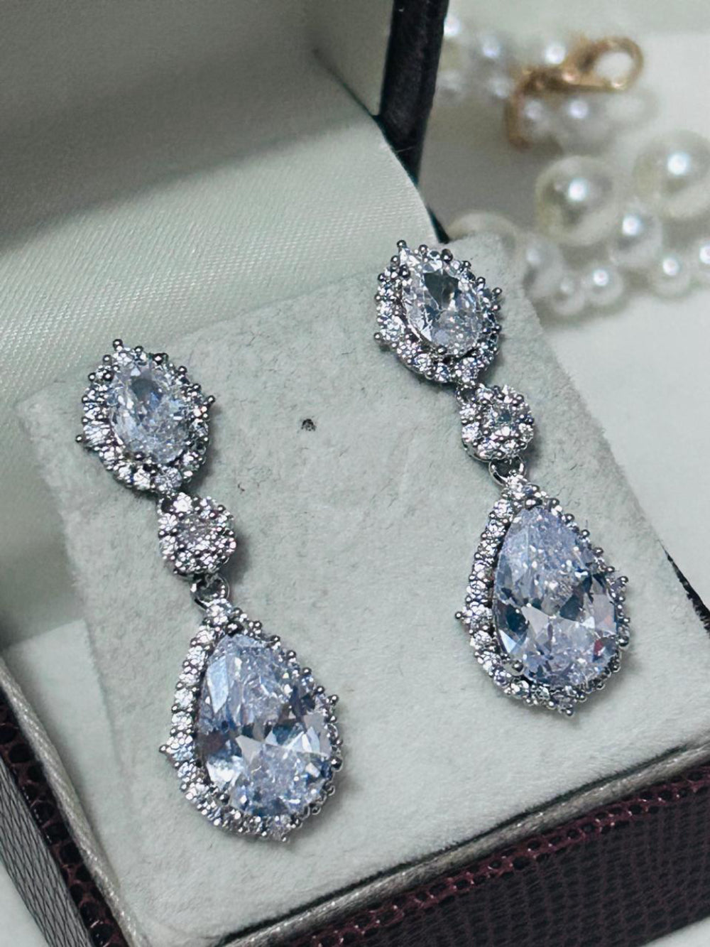 Brinco de Noiva e Festa Gota de Zircônia Audrey Bride Boutique