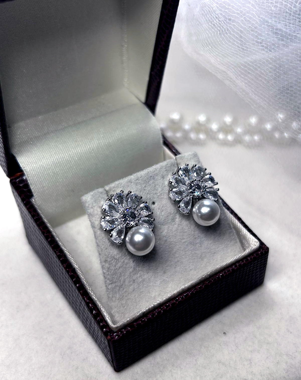 Brinco de Noiva Navete e Pérola Liz Bride Boutique