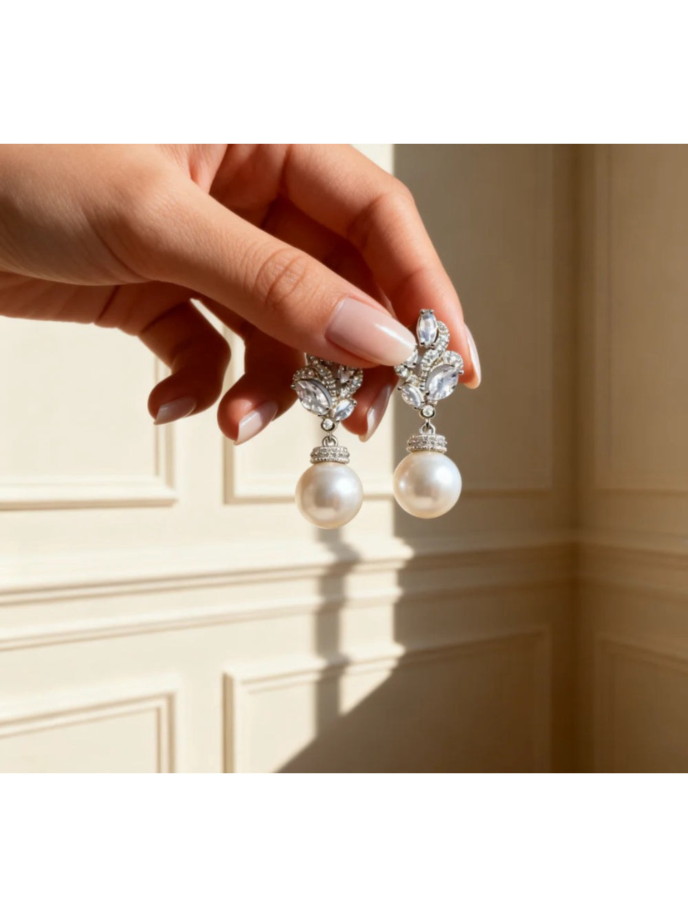 Brinco de Noiva e Festa Perola Cristal Bride Boutique