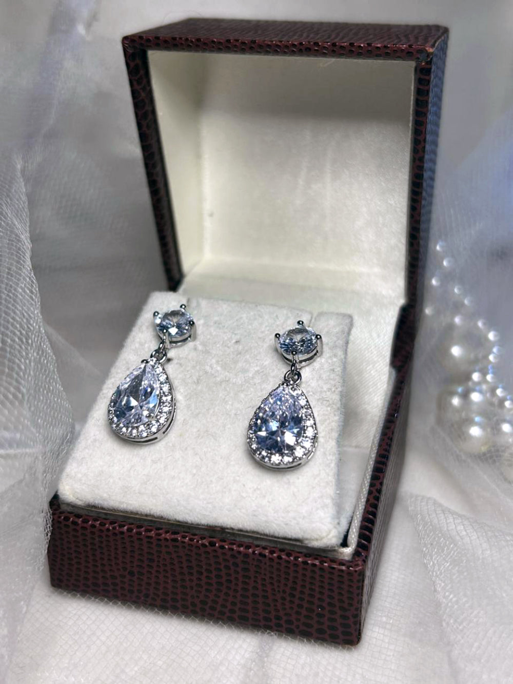 Brinco de Noiva e Festa Gota de Zircônia Delicado Bride Boutique