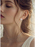 Brinco de Noiva flor de Zircônia Ravena Bride Boutique