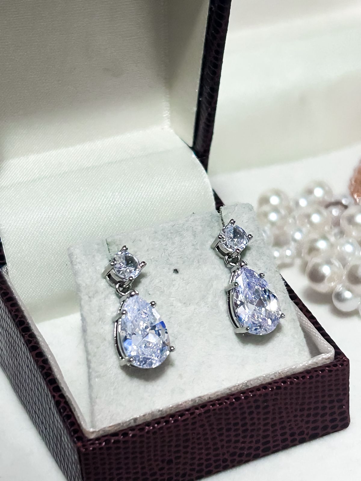 Brinco de Noiva e Festa Gota de Cristal Penelope Bride Boutique