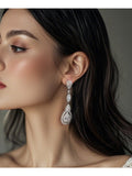 Brinco de Noiva e Festa Gotas de Zircônia Longo Bride Boutique