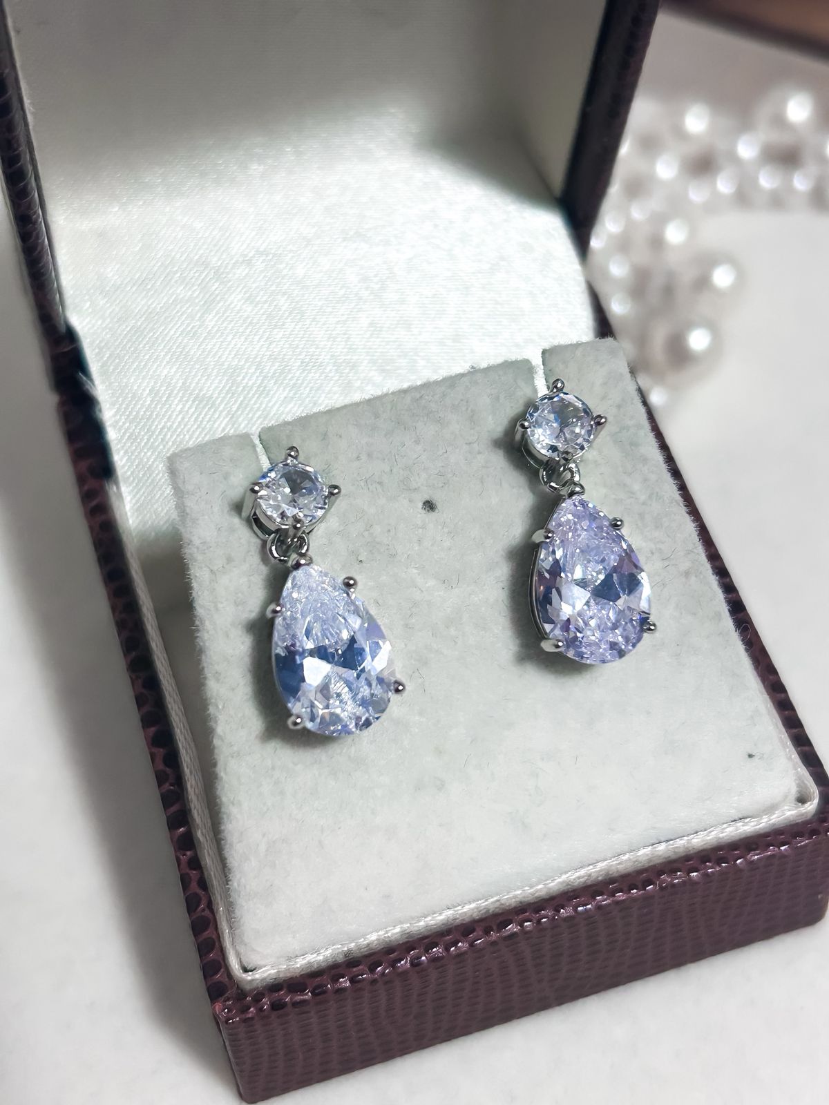 Brinco de Noiva e Festa Gota de Cristal Penelope Bride Boutique