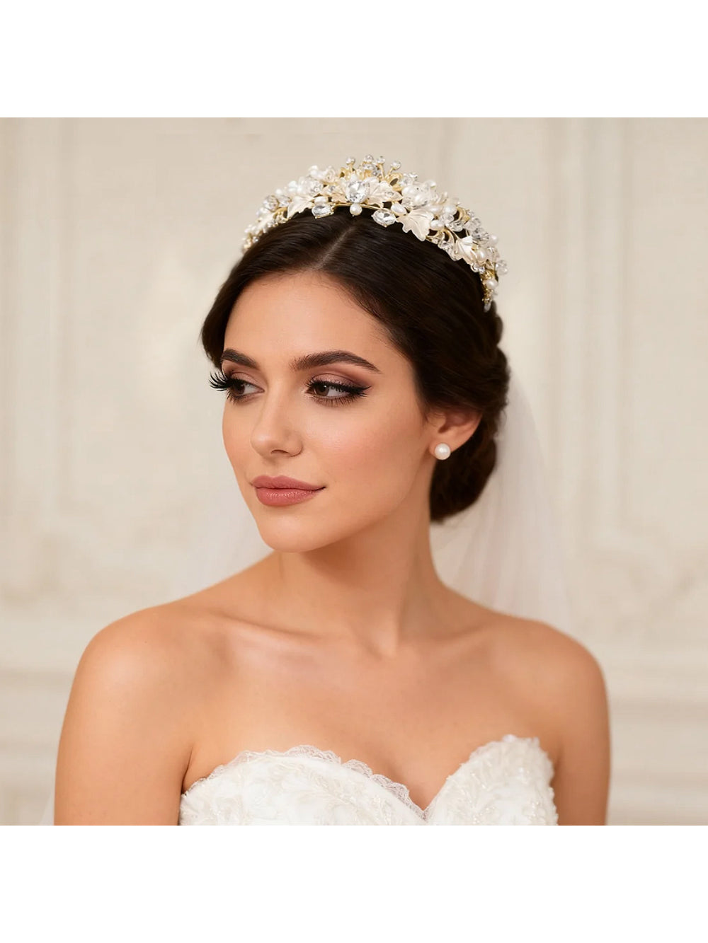 Coroa de Noiva Tiara Floral Maisa Bride Boutique