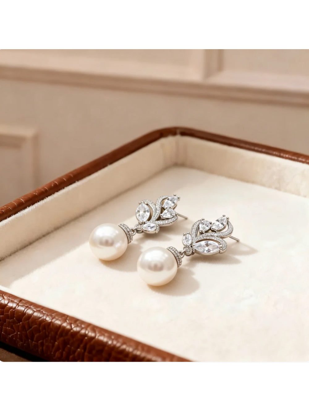 Brinco de Noiva e Festa Perola Cristal Bride Boutique