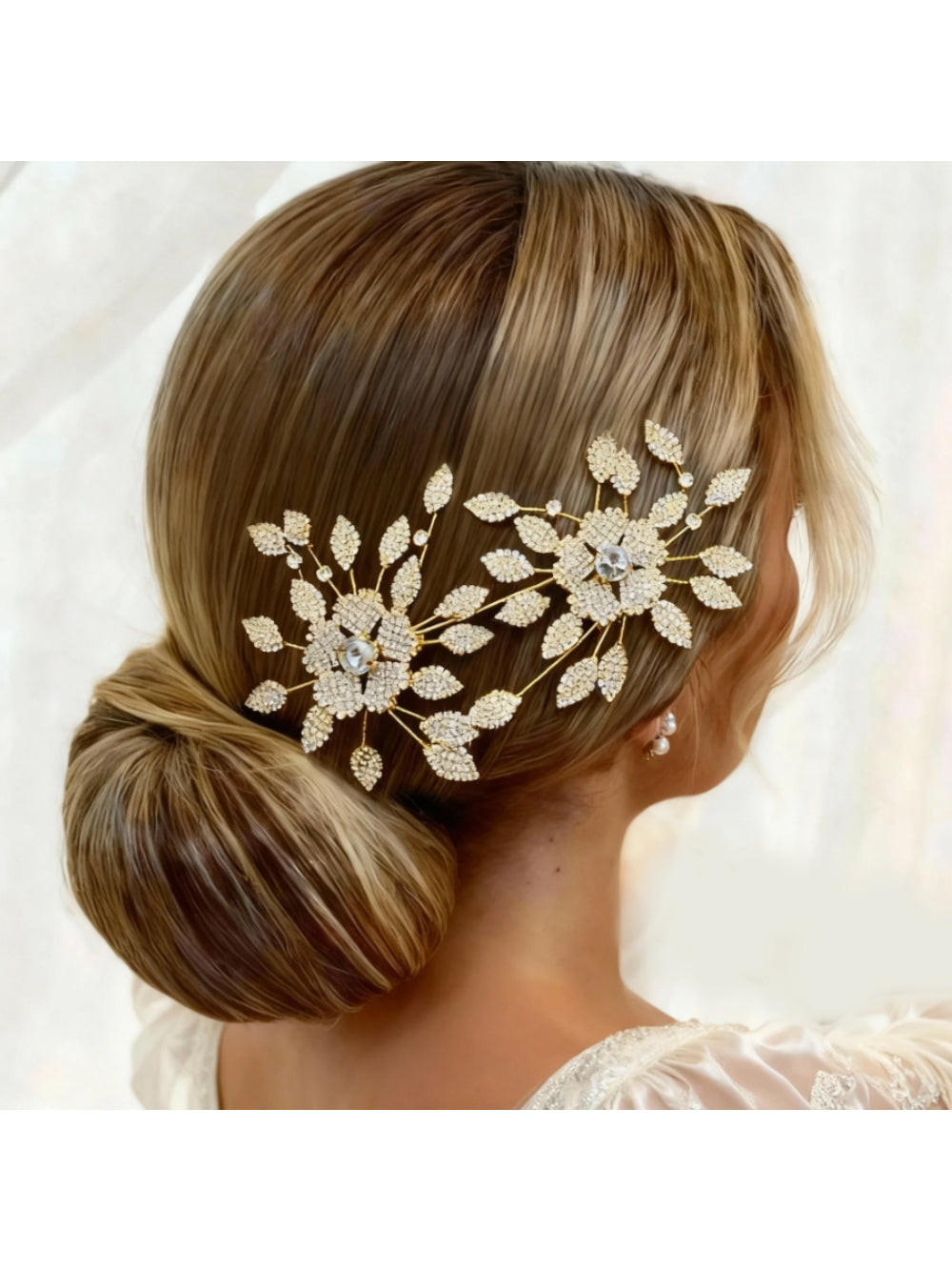 Pente de Noiva Victoria Banho em Rodio Bride Boutique