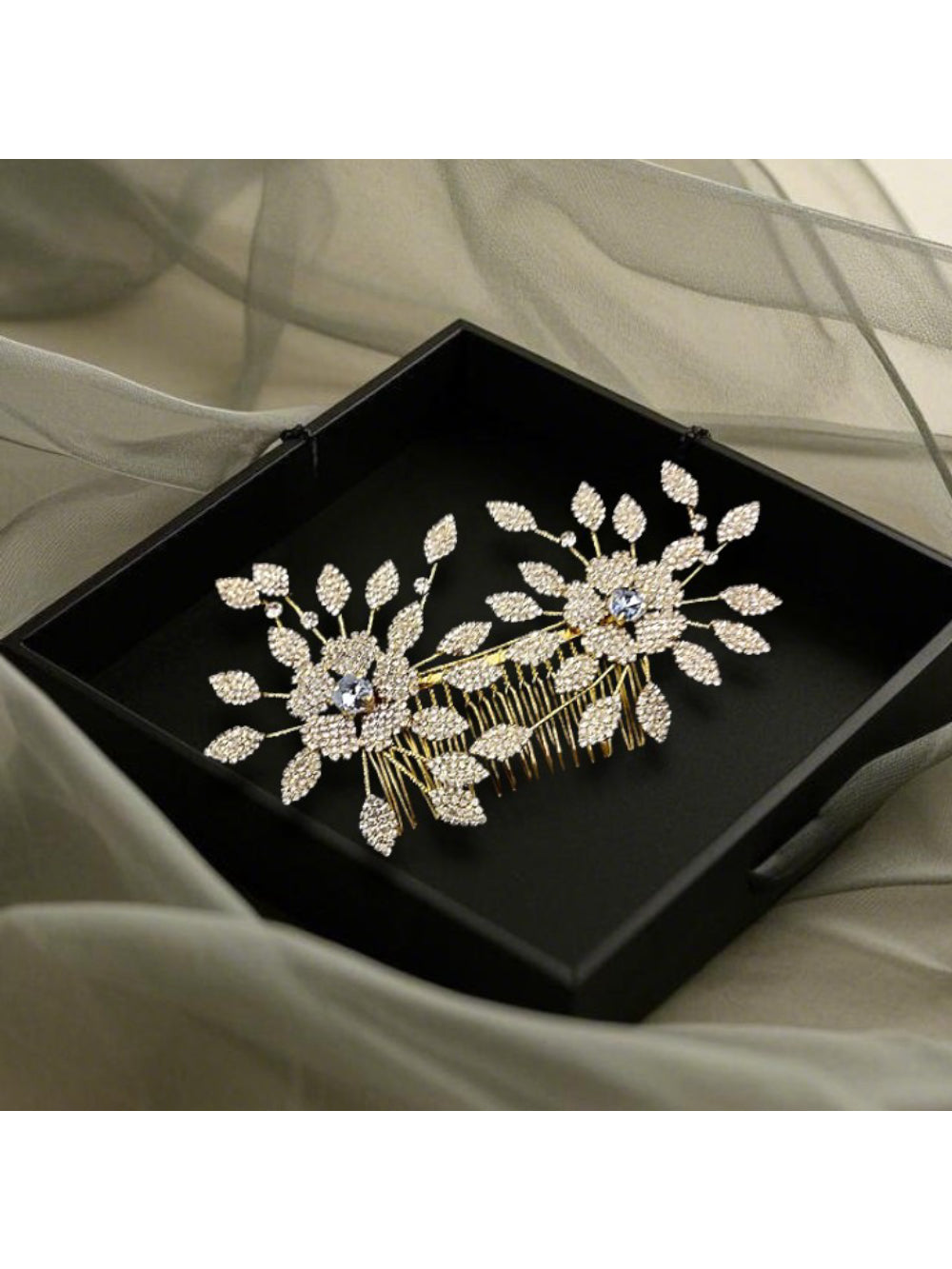Pente de Noiva Victoria Banho em Rodio Bride Boutique
