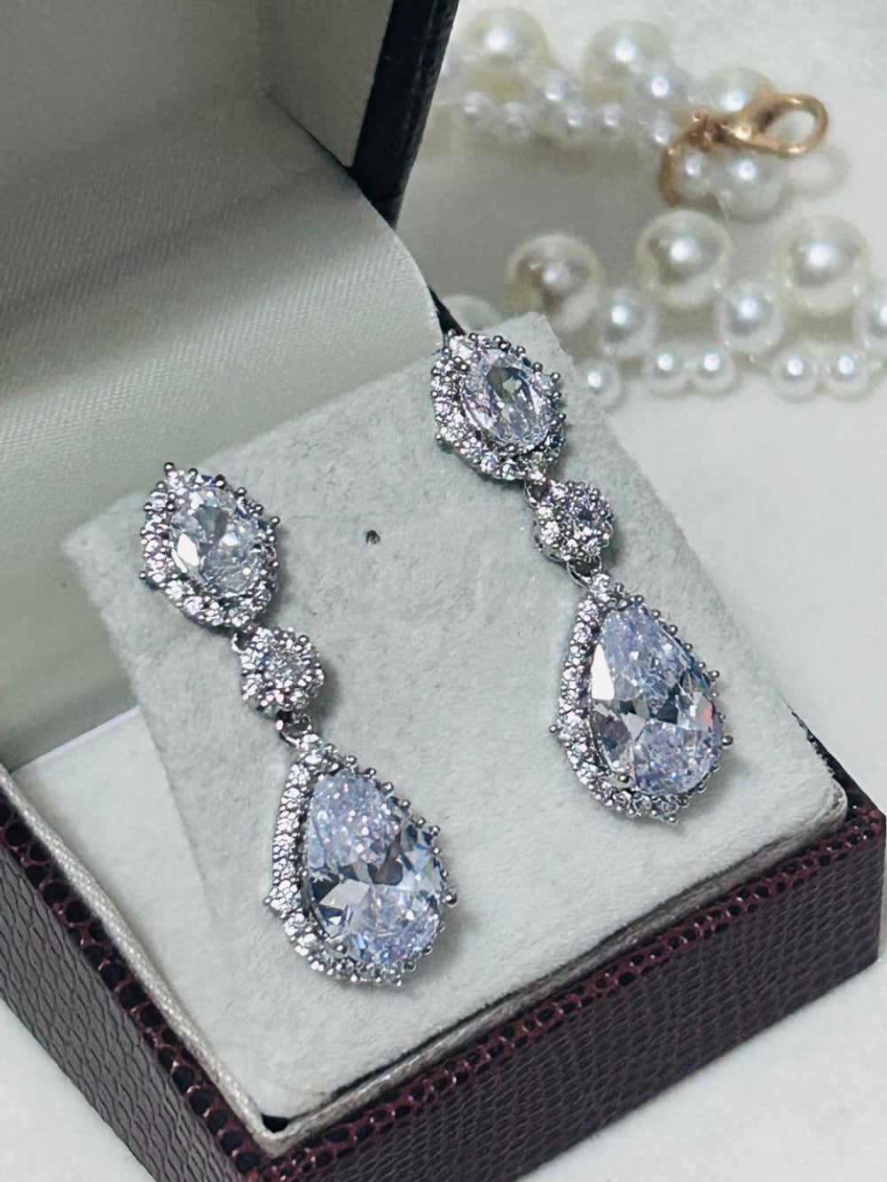 Brinco de Noiva e Festa Gota de Zircônia Audrey Bride Boutique